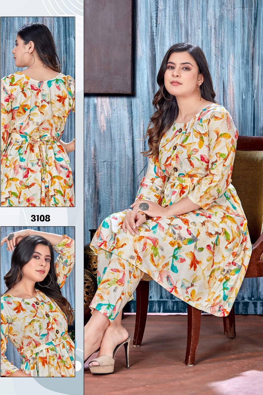 Shararat Vol 1 Rayon Printed Cord Set Kurti With Bottom Wholesale Market In Surat